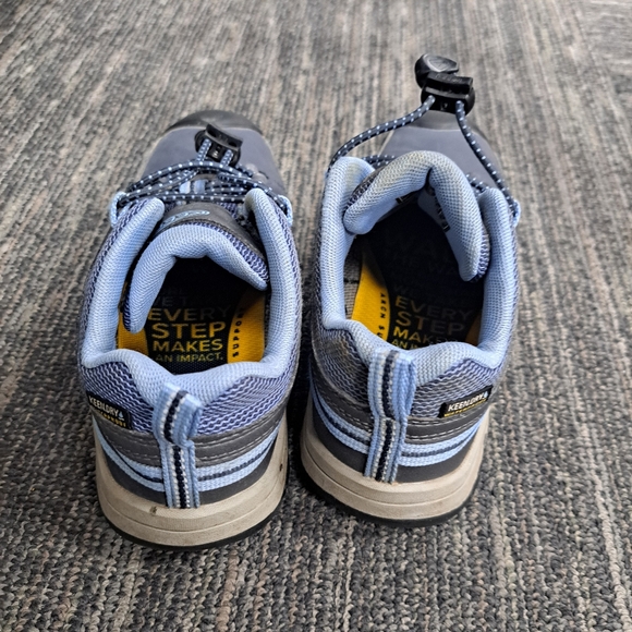 KEEN Big Kids' Targhee Waterproof Low Blue Nights/Della Blue Hiking Shoe - Picture 7 of 7